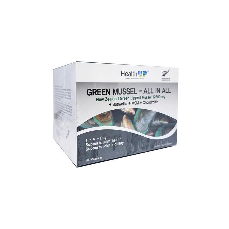 Health Up Green-lipped Mussel 12,500mg Boswellia MSM 180 Capsules /