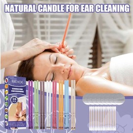 EELHOE Earwax Removal Aromatherapy Ear Candle Set – Relaxing Home Spa Treatment, Straight Ear Candles with Plug for Body Care & Beauty - Specification: 2PCS