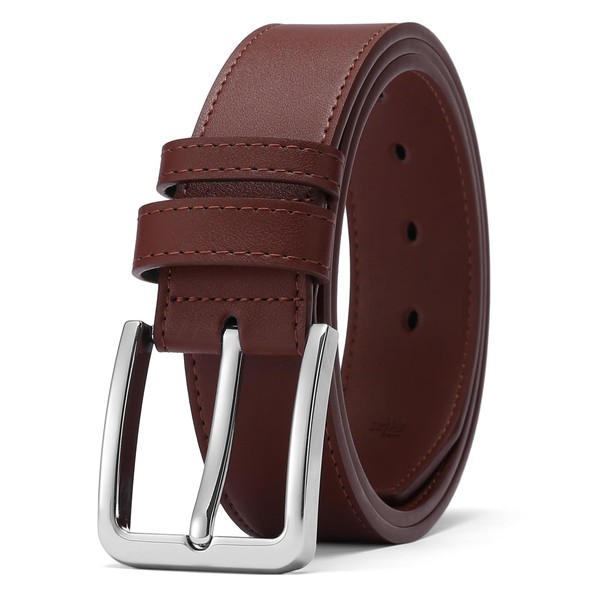 SENDEFN Men's Leather Belt, 38 mm Wide, Men's Belt for