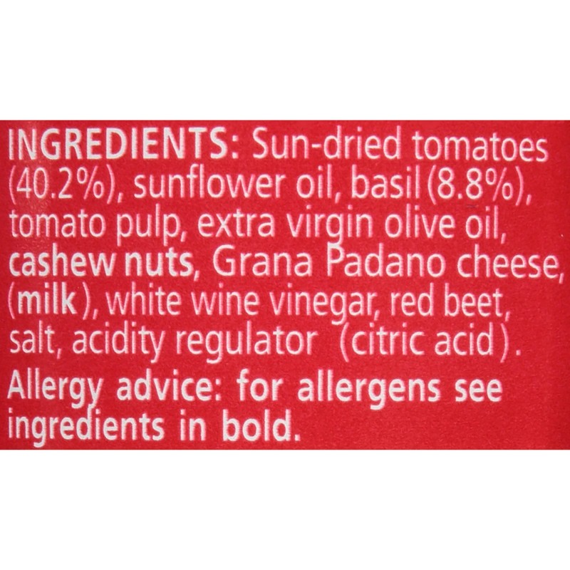 Filippo Berio Pesto, Sun Dried Tomato, 6.7 Ounce Glass Jar,