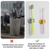 XoYoZo 4 pcs Silicone Toothbrush Holder Multi-Function Hook Waterproof self