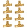 Horiznext 3/4 inch pex tee fitting, brass coupling adapts water
