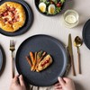 AmorArc Ceramic Dinnerware Sets, Wavy Rim Stoneware Plates and Bowls