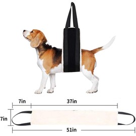 AGDGV Dog Sling for Large Dogs 30-120 lbs | Soft Lift Support Harness for Back Legs & Hip | Helps Senior/Disabled Dogs with Arthritis, ACL Surgery Recovery & Mobility Aid (Black)