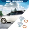 Hihaha Oil Drain Plug/for Car/Durable Steel M10x1.25/2set Silver Tone Copper