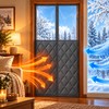 Magnetic Thermal Insulated Door Curtain, Quilted Oxford Fabric Winter Door