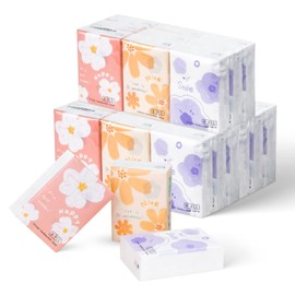 27 Packs Pocket Tissues, Small Travel Size Bulk Facial Paper Towel, Travel Essential, Purse Tissue, Individual Packet, Soft 3 Ply Portable Napkins with Cute Prints for Wedding Party (Daisy)