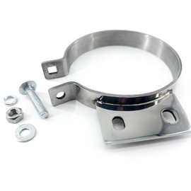 5" Chorme Mount Bracket Clamp for Peterbilt Exhaust Stack 379 359 1987-1993 Silver Replaces# 10294