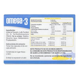 Omega-3 Con Aceite De Pescado C/30 Cápsulas Pharmacaps Sabor Sin Sabor