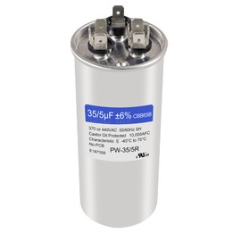 D-FLIFE 35+5uF 35/5MFD ±6% 370V/440V CBB65 Dual Run Circular Start Capacitor for AC Motor Run or Fan Start or Condenser Straight