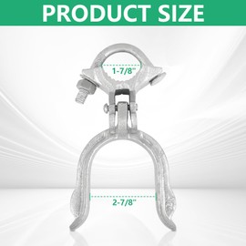 Wmebee Chain Link Fence Gate Fork Latch - Commercial Heavy Duty - Malleable - Galvanized Gate Latch with Hole for Padlock (1-7/8" x 2-7/8")