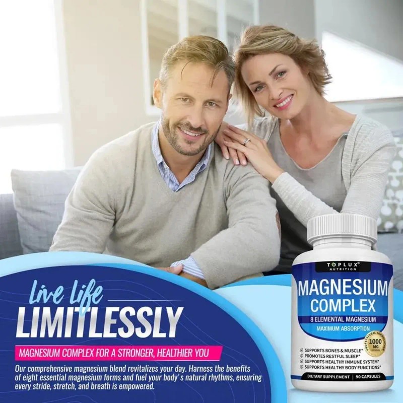 Complejo De Magnesio 8 Magnesio 1000mg Sin Sabor