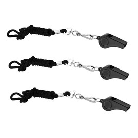 Mipcase 3PCS Plastic Whistles with Lanyard Loud Emergency Referee Whistles for Sports Training Durable Reusable Portable Design for Versatile Use