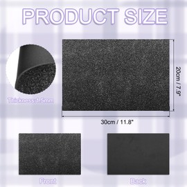 sourcing map 10 Pack Black Glitters Foam Sheets, 8 x 12 Inch Sparkle EVA Foam Sheets Thin Foam Paper for Crafting, DIY Project, Classroom, Scrapbooking (1.5mm Thick)