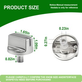 WUVYFWN 5 Pack AEZ73293801 Burner Control Knob Replacement,Compatible with LG Range/Stove Gas Cooktop,Burner Control Knob Assembly Replaces EBZ60710601,2025031,AH3639420,EA3639420,AP5594929,PS3639420