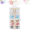 EXCEART Pack of 12 Women's Shell Bracelets Crystal Knitted Chain