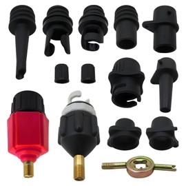 Goodicare Latest Portable Inflatable Pump Adaptor Nozzles Kit, Inflation Tools Adaptor, Paddle Board Inflatable Valve Replaceable Connector for Inflatable Pools, Flushing Pools, Inflatable Beds