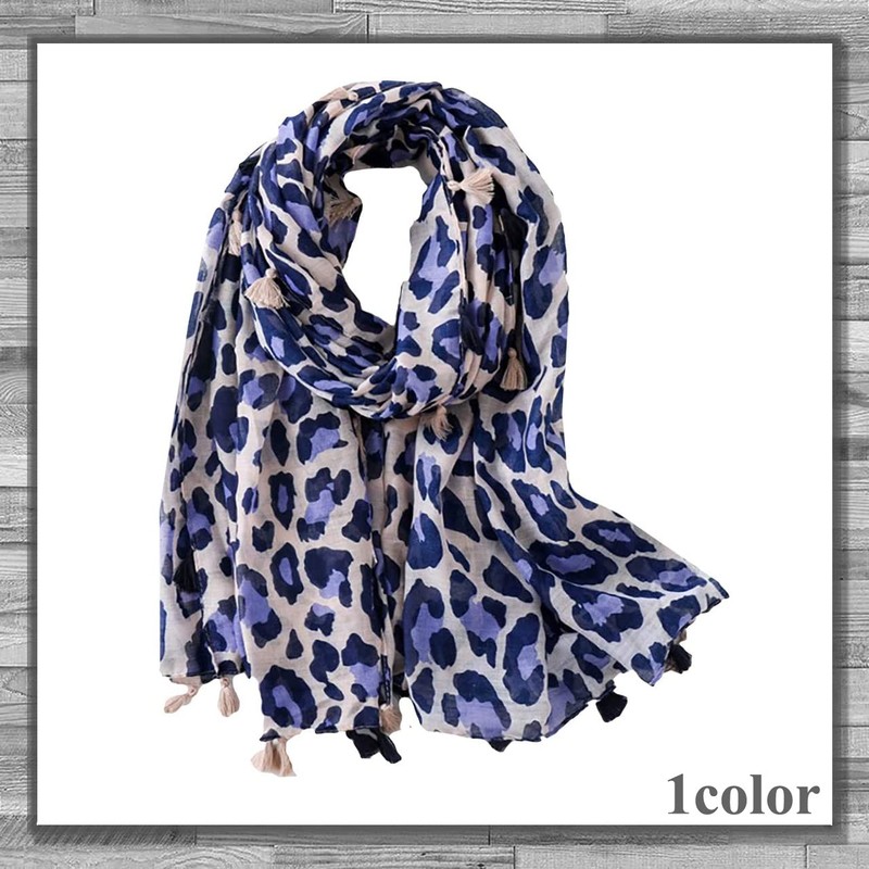 Rex Standard SM022 Women's Scarf, Stole, Leopard Print, Large, Casual,,