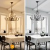 WUZUPS 9-Light Crystal Candle Chandelier Pendant Flushmount Ceiling Light Modern