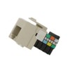 Leviton Voice Grade QuickPort Connector, 41106-RT6, Light Almond