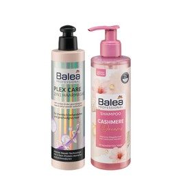 Balea Professional Set of 2 Plex Care 2-in-1 Hair Mask for Chemically Treated Damaged Hair, Helps Fill Gaps in Hair Structure (250 ml) + Cashmere Dreams Shampoo (250 ml), 500 ml