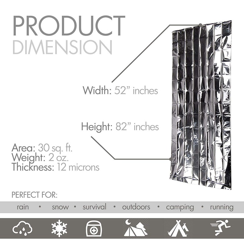 Sirius Survival Emergency Blankets - Thermal Solar Blankest - Survival