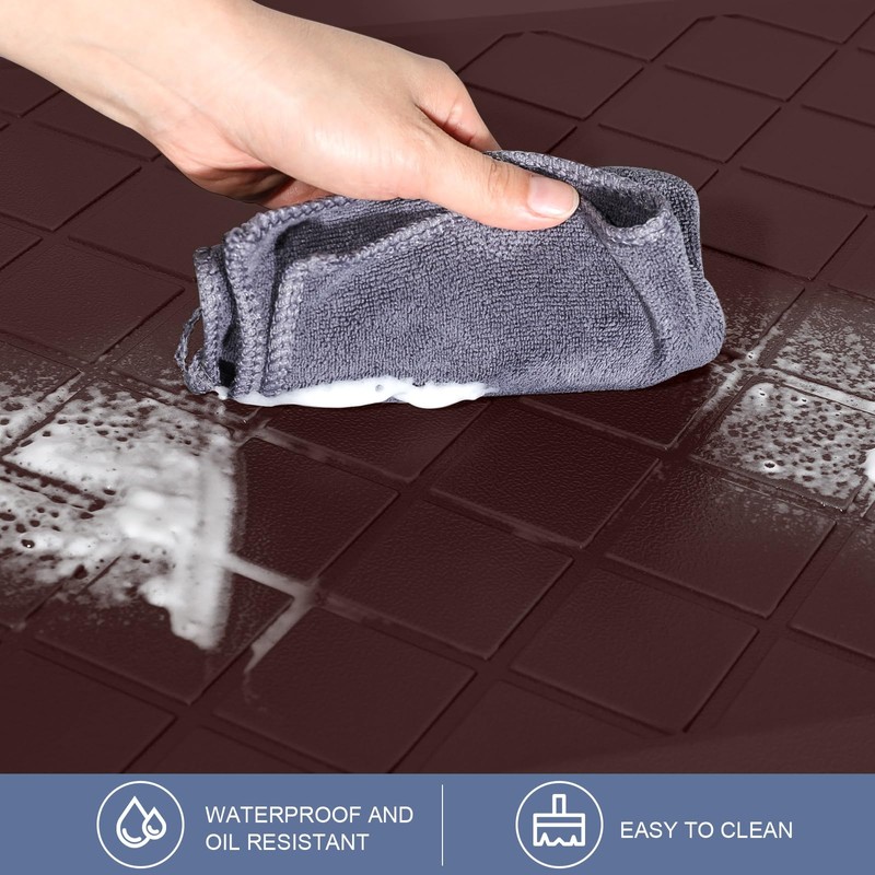 WEZVIX Cushioned Kitchen Mat 2 PCS, Anti Fatigue Kitchen Rugs,