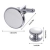 White Silver Tuxedo Studs and Cufflinks Set, Mens Cufflinks and