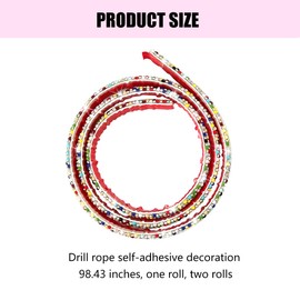 Zpana Bling Car Door Edge Guards, 2PCS 8.2FT Diamond Rhinestone Anti Scratch Vehicle Door Seal Strip Trim, Flexible Weather Resistance Auto Door Edge Protector, Universal Fit (Multicolor)