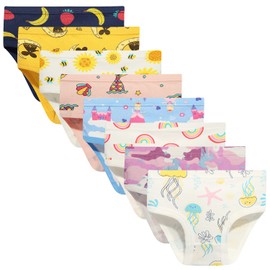 NEIYISHE Girls' Cotton Brief Breathable Toddler Panties Kids Assorted Underwears size 2-3T 4T 5T 6T 8T 10T 8-Pack 2-3years