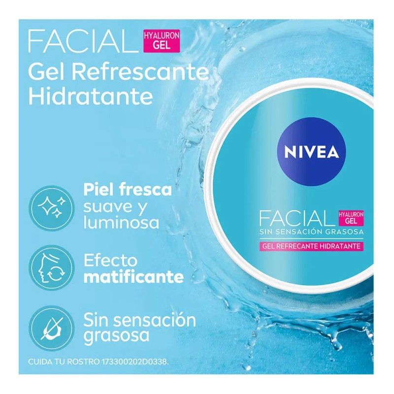 Nivea Gel Facial con Ácido Hialurónico para Piel Grasa, 100ml