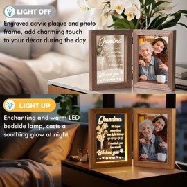 Mother's Day Gift for Grandma from Grandkids,Grandma birthday Gifts Grandma Photo Light Up Frame Gift,6x4 Inch Picture Frame Christmas and Birthday Grandma Gifts from Grandchildren.