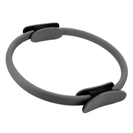 ZJchao Yoga Pilates Ring Circle for Thighs Legs Fitness Strengthen Core Back Improve Muscle Mobility Agility Lightweight Portable Green Pink Black 15 in Diameter (Black)