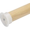 Closet Pole with Wood Construction and Plastic Brackets, 1 3/8"