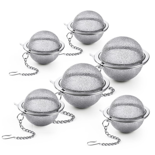 3 Pcs Stainless Steel Tea Infuser with Hook Chain Extra-Fine