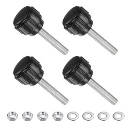 CoCud Threaded Thumb Screw M4 Screw 20mm Length Plastic Clamping with Nut Washer - (Purpose: For Sawing Machines), Set of 4