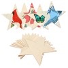 8Pcs Wooden Star Ornaments Blank Unfinished Small Christmas Tree Hanging