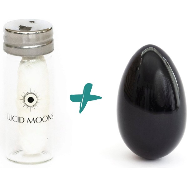 Lucid Moons Yoni Egg Black Obsidian, 1 Set