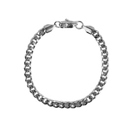 MISION 5mm Miami Cuban Bracelet - 8 Inches - Silver