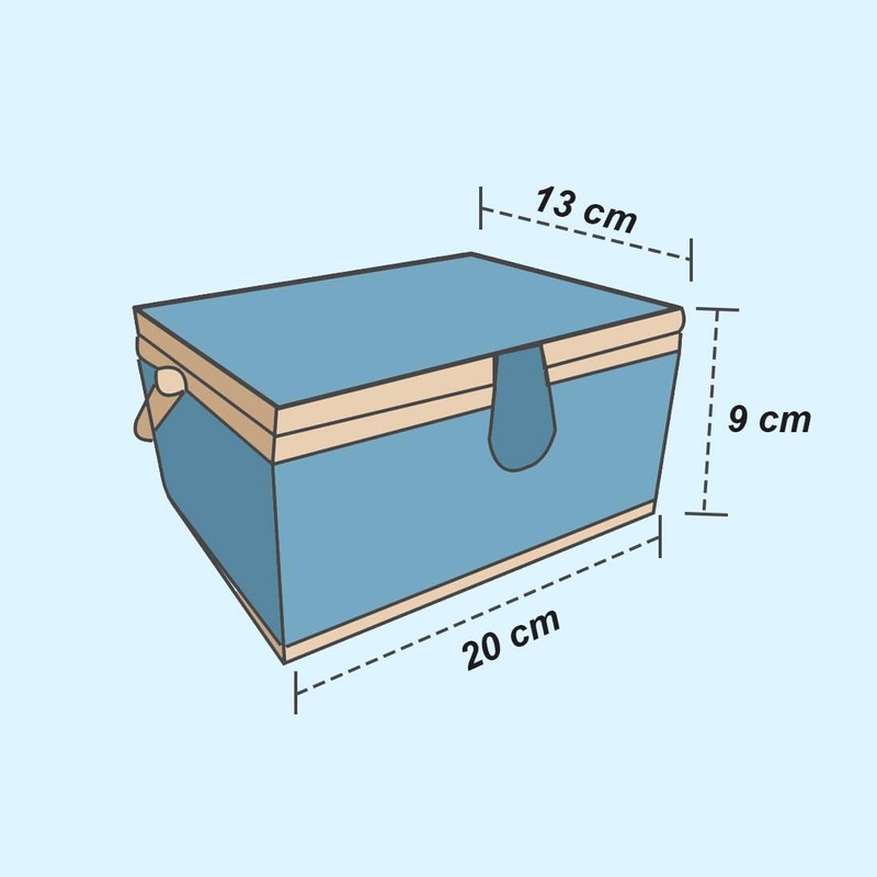 Small Sewing Box Fabric Covered Sewing Box with Compartments Sewing
