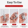 Stainless Steel Folding Scissors, Portable Foldable Travel Metal Scissors, 11.7