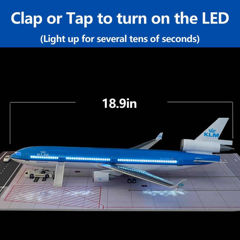 MACHASORS MD-11 Model Airplane 18.9 Inches Long 1/130 Scale MD-11