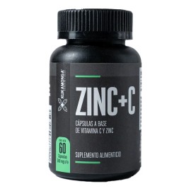 Zinc + Vitamina C 60 Cáps | Suplemento Diario | Refuerzo Natural | Cápsulas Sin Sabor | Ingredientes Naturales | Sin Aditivos | Apoyo Nutricional para Toda la Familia