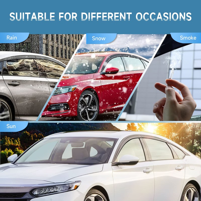 ACLONG Smoke Rain Guards Fit for Honda Accord 2018 2019