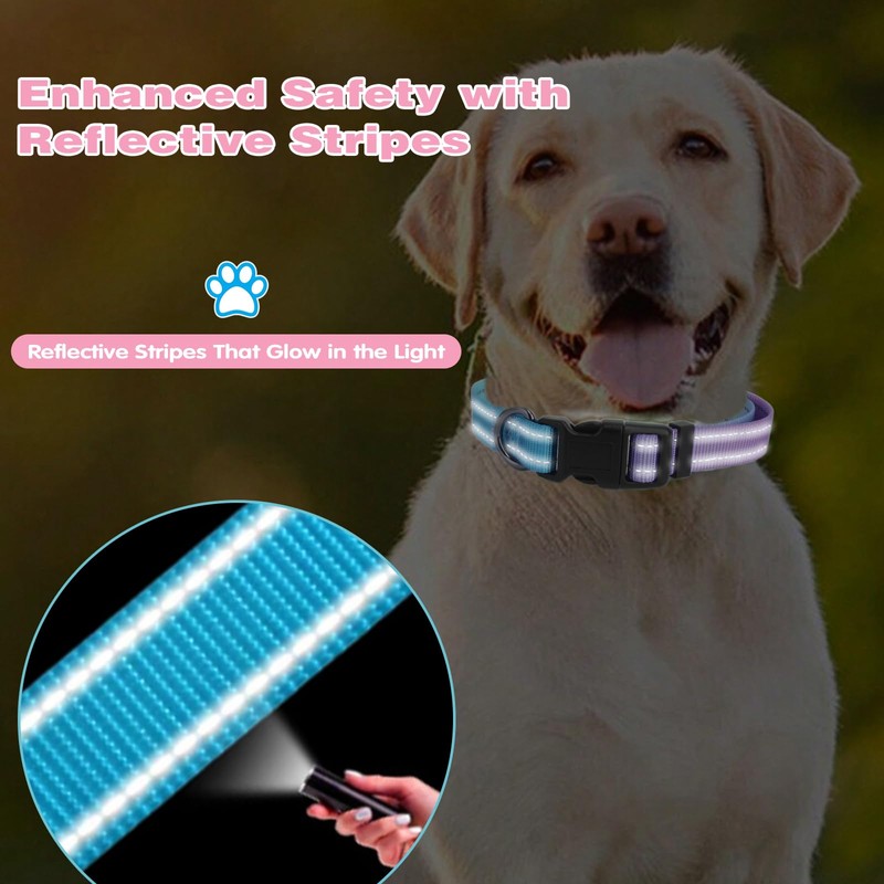 Soottaci Reflective Dog Collar, Adjustable Soft Nylon Pet Collar with