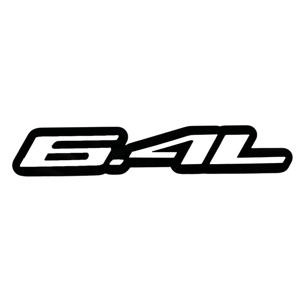 usa Standard 2x White - Black 6.4L Emblems 6.4L Side