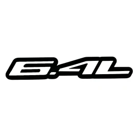 usa Standard 2x White - Black 6.4L Emblems 6.4L  Side Fender Badge 3D for 6.4L Emblem