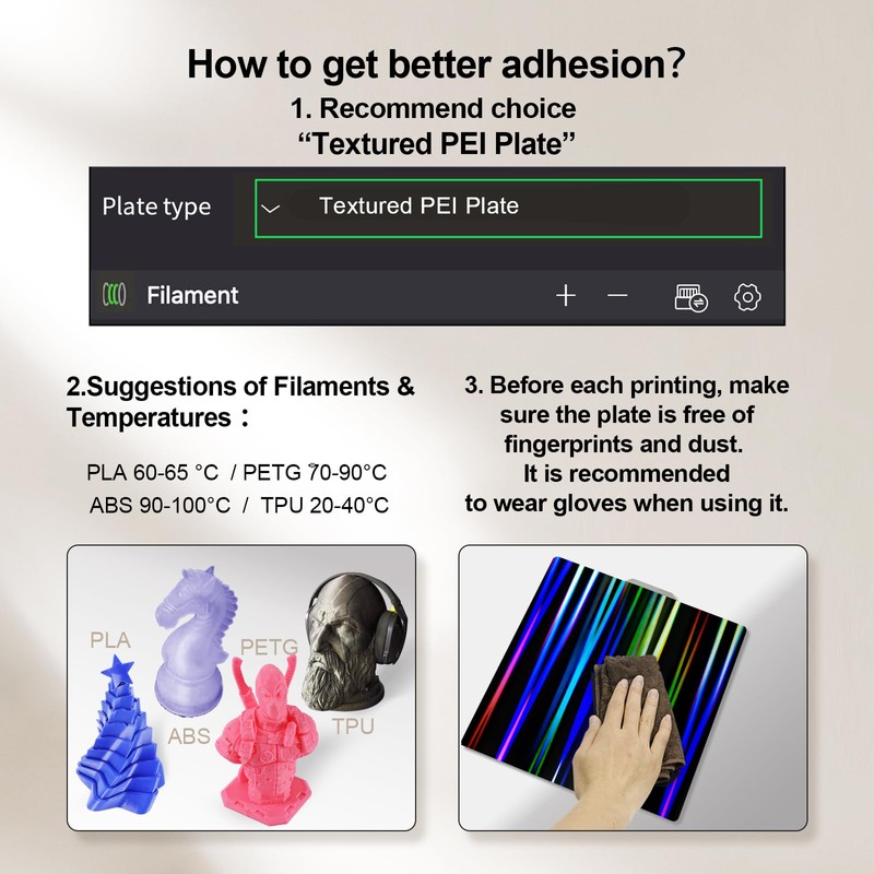 IdeaFormer-3D H1H Build Plate for Bambu Lab X1C/X1/X1E/P1P/P1S/A1 Print Build