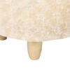 Adeco 17.72" Faux Fur Ottoman for Footrest, Modern Rectangle Fluffy