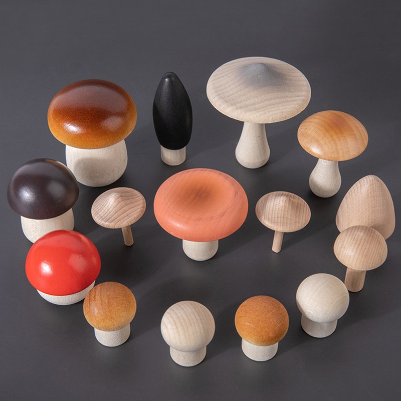 Wooden Mushroom Picking Toys Simulation Mushroom Picking Game Educational Toys